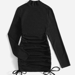 Black Goth Turtleneck Dress